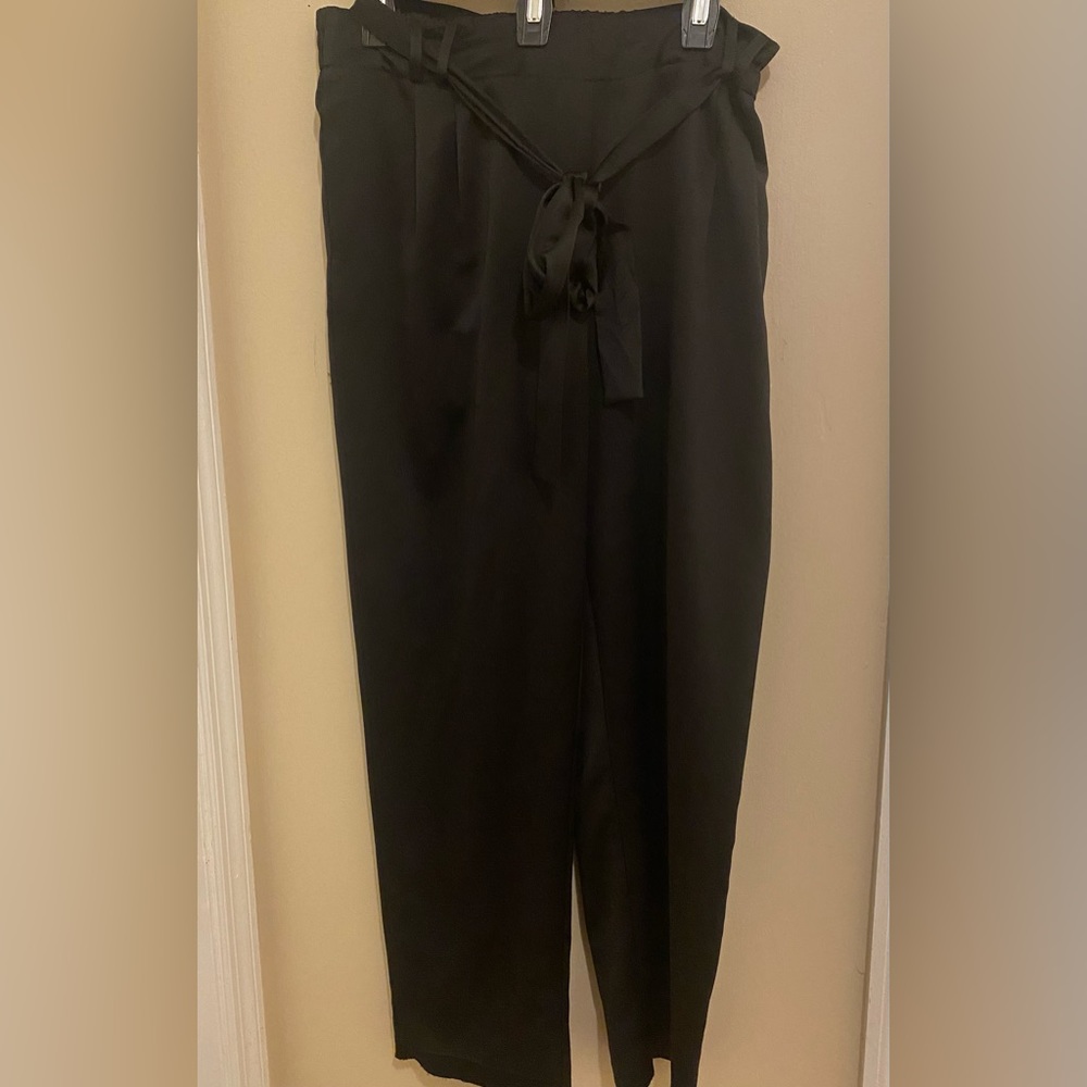 Black Satin Trousers